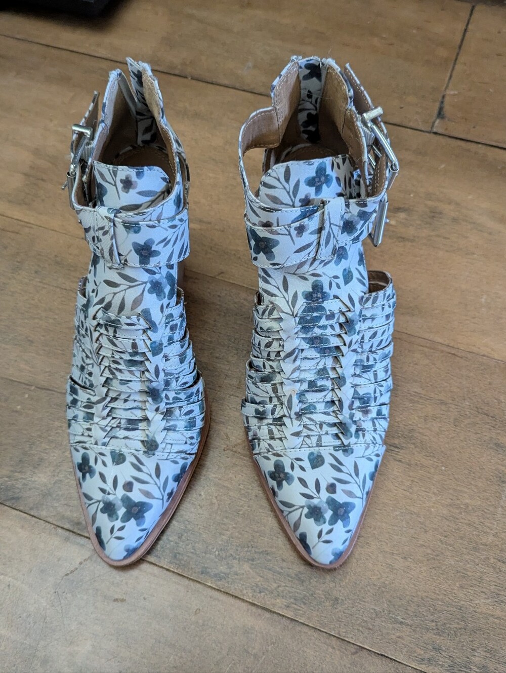 Gianni Bini Floral Cutout Booties